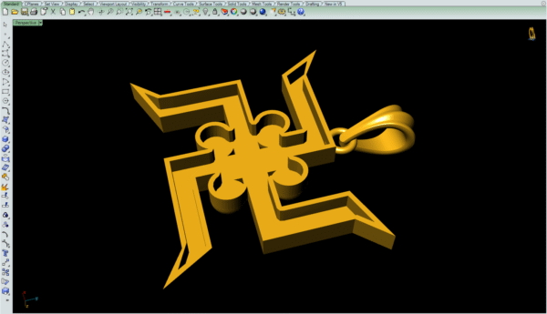 Swastik pendant 3D-printing file - Image 6