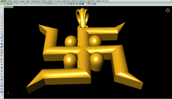 Swastik pendant 3D-printing file - Image 8