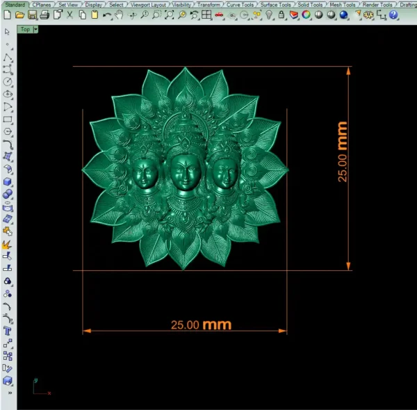 Tridevi jewelry CAD file - Image 2