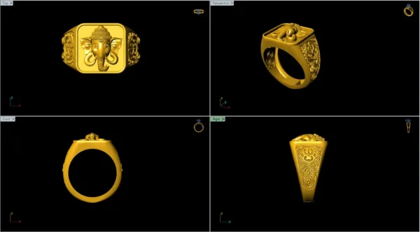 Ganesh Ring CAD File-1 - Image 3