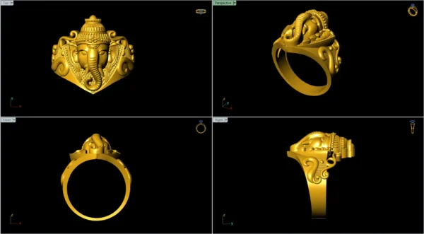 Ganesh Ring CAD File-2 - Image 5