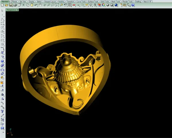 Ganesh Ring CAD File-2 - Image 7