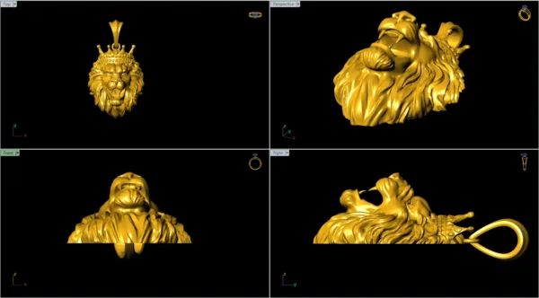 Lion Face Pendant file-2 - Image 3
