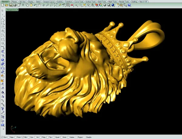 Lion Face Pendant file-2 - Image 6