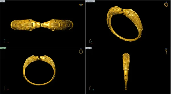 Lion face bangle file-1 - Image 2