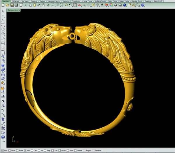 Lion face bangle file-1 - Image 5
