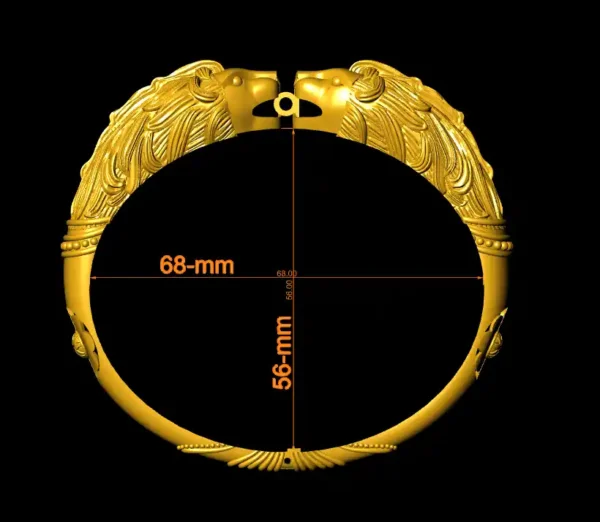 Lion face bangle file-1 - Image 6