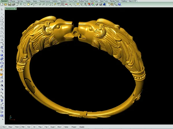 Lion face bangle file-1 - Image 8
