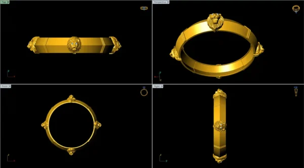 Lion face bangle file-2 - Image 2