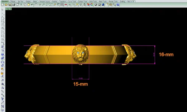 Lion face bangle file-2 - Image 3