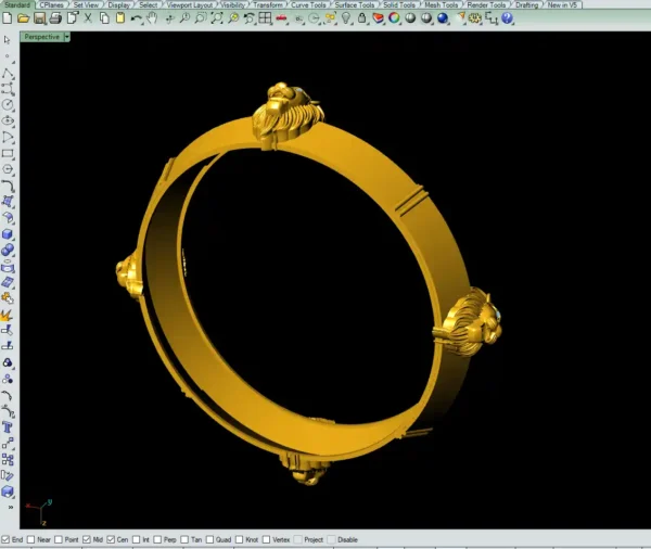 Lion face bangle file-2 - Image 5