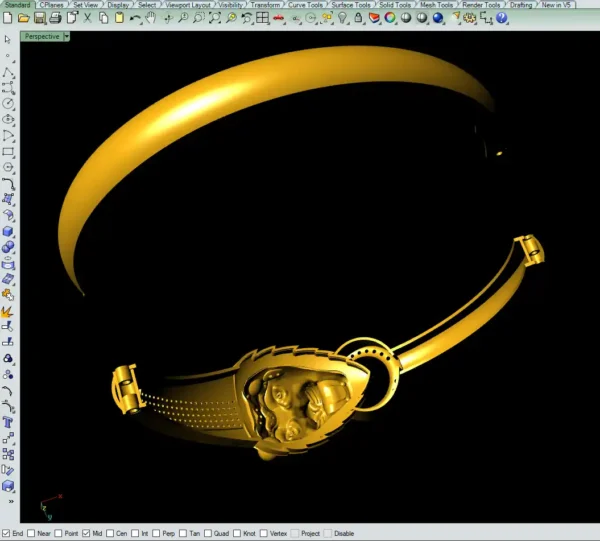 Lion face bangle file-3 - Image 8