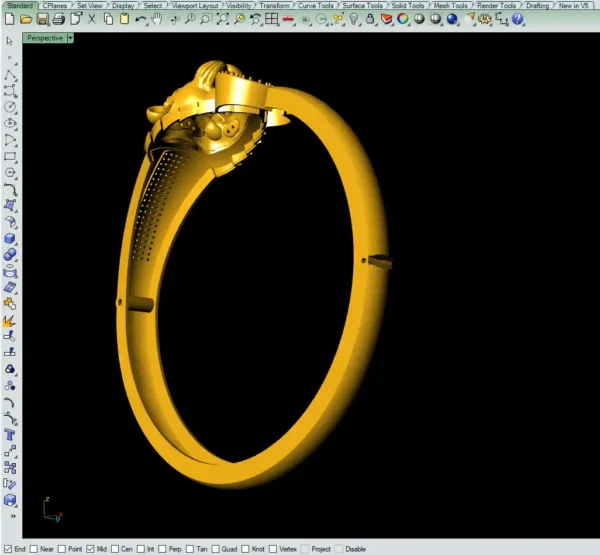 Lion face bangle file-3 - Image 9
