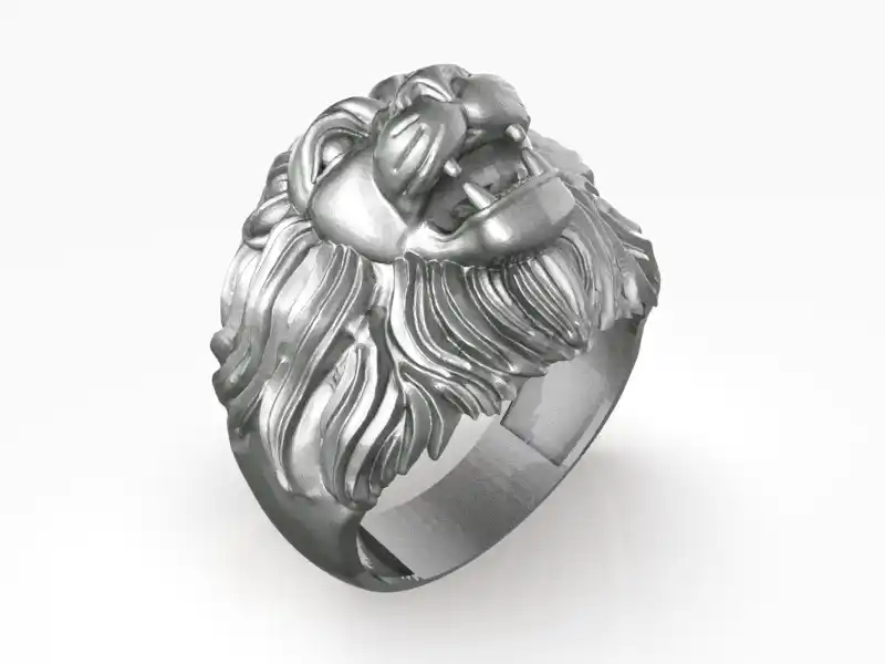 Lion Ring 3D-print model file-5